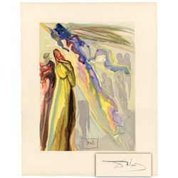 Salvador Dali Signed Print Depicting Dante's Divine.