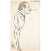 Image 1 : ENRICO CARUSO SIGNED DRAWING.