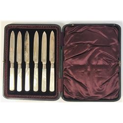 Mother of pearl sterling knives