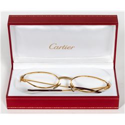 Cartier "Rivoli" Gold Tone Cat Eye Sunglass Frames