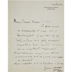 WILLIAM OSLER AUTOGRAPHED SIGNED LETTER.