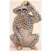 Image 1 : Herend porcelain monkey in black fishnet pattern