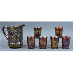 Vintage Northwood "Grape & Cable" Water Set.