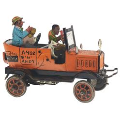 Marx Tin Litho Wind Up Amos 'N' Andy Fresh Air Taxi