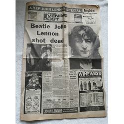 JOHN LENNON 1980 NEWSPAPER ARTICLE.