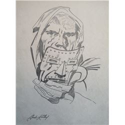 JACK KIRBY DR DOOM ILLUSTRATION.