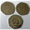 Image 2 : (3 COINS) COLLECTION OF RARE BRITISH COINS.