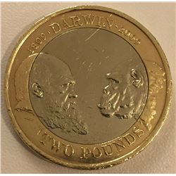 2009 Charles Darwin 200th Anniversary £2 Two Pound Coin/£2 William Shakepshere coin.
