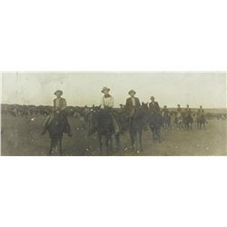 1885 Pine Ridge, cattle round-up cabinet photo.