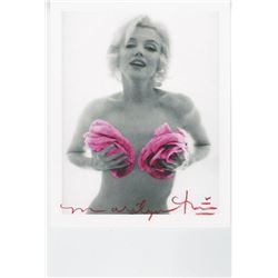 MARILYN MONROE PINK CLASSIC ROSES. BERT STERN SIGNED AND STAMPED.