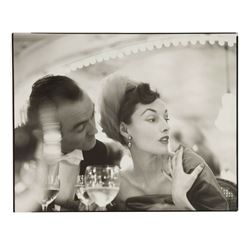 RICHARD AVEDON (1923-2004):ELISE DANIELS, TURBAN BY PAULETTE. PRÉ-CATELAN, PARIS