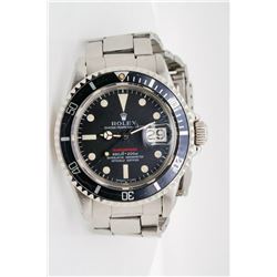 Rolex 1970 Red Submariner 40mm Stainless Steel Watch