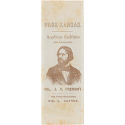 "COL. J. C. FREMONT" STRIKING "FREE KANSAS" PORTRAIT