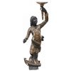 Image 1 : VENETIAN BLACKAMOOR PARCEL GILT STANDING FIGURE