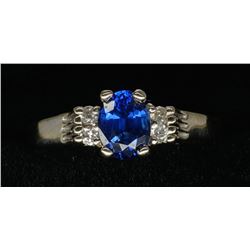 Ladies Diamond and Saphire ring.