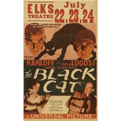 BLACK CAT 1934 WINDOW CARD.