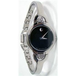 Ladies Stainless steel diamond watch.