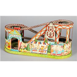 Chein tin litho wind-up roller coaster.