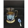 Image 1 : Russian Gilded Silver and Enameled Tea set.