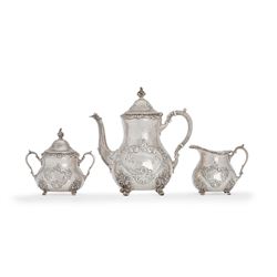 A Poole "Old English" sterling silver coffee service