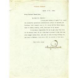 MAXFIELD PARRISH SIGNED LETTER.