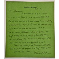 Maurice Sendak Hand-Written Letter, 1982