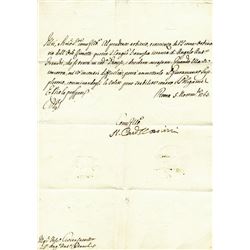 NERI CARDINAL CORSINI SIGNED LETTER