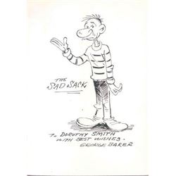 GEORGE BAKER SIGNED DRAWING "SAD SACK"