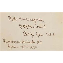 Oliver Howard Signature - Union General