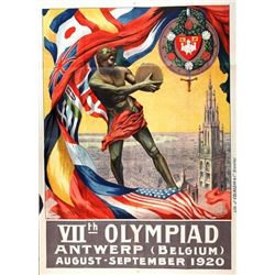 Official poster for the 1920 Antwerp Olympic Games