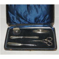 Sterling silver boxed manicure set