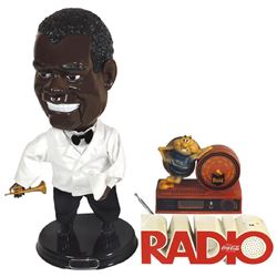 Advertising radios & animated figures.