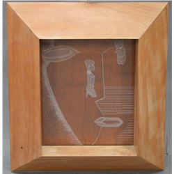 Ritchie Stern Carved Plaque, 20th Century, Circa 1960