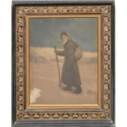 Jan Styka signed lower left pastel on artist board