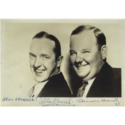 STAN LAUREL & OLIVER HARDY SIGNED PHOTO.
