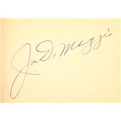 JOE DI MAGGIO. 1974 autograph.