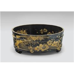 ANTIQUE JAPANESE LACQUER BASIN.