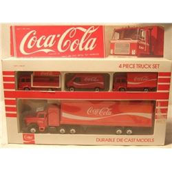 Hartoy/Corgi Four Piece Coca Cola Truck Set