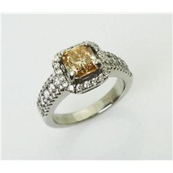 18 Carat White Gold 1.60 TCW Ring.