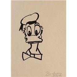 Bill Justice drawing of Donald Duck.