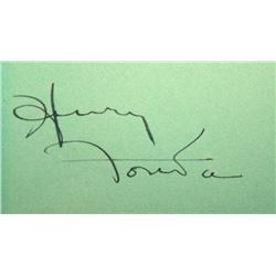 HENRY FONDA.signed album page - American actor.