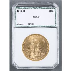 1910-D Twenty Dollar Saint-Gaudens Gold Coin