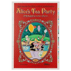 Alice’s Tea Party silk-screened poster.