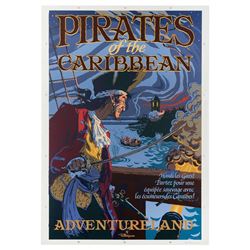 Pirates of the Caribbean silk-screened poster.