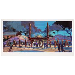 California Adventure signed opening day lithograph.