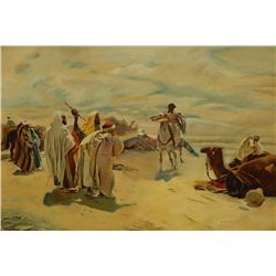 Gwen Overton (19th/20thC). Desert scenes