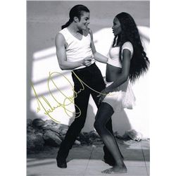 MICHAEL JACKSON SIGNED 'IN THE CLOSET' PHOTO.