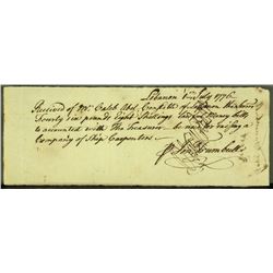 JONATHAN TRUMBULL/ OLIVER WOLCOTT - Document Signed