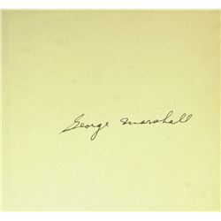 George Preston Marshall signed book.