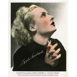 CAROLE LOMBARD HND-TINTED PORTRAIT.